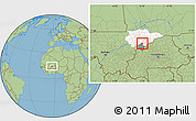Savanna Style Location Map of Bankass-Central, highlighted parent region, highlighted grandparent region