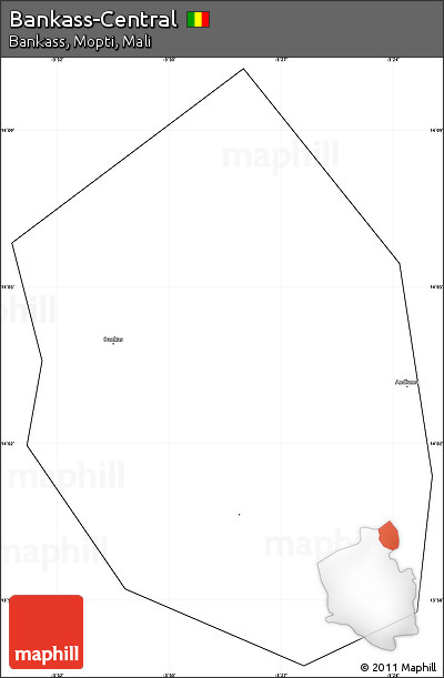 Blank Simple Map of Bankass-Central, cropped outside