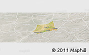 Satellite Panoramic Map of Konio, lighten, semi-desaturated