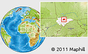 Physical Location Map of Bore, highlighted grandparent region