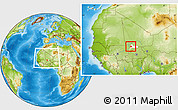 Physical Location Map of Bore, highlighted parent region, within the entire country