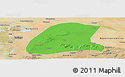 Political Panoramic Map of Bore, satellite outside