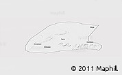 Silver Style Panoramic Map of Bore, single color outside
