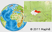 Physical Location Map of Douentza, highlighted parent region