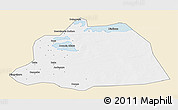 Classic Style 3D Map of NGouma, single color outside