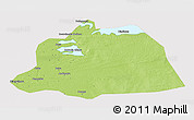 Physical 3D Map of NGouma, cropped outside