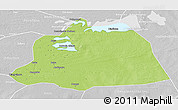 Physical 3D Map of NGouma, lighten, desaturated