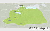 Physical 3D Map of NGouma, lighten, semi-desaturated