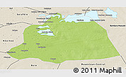 Physical 3D Map of NGouma, shaded relief outside