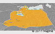 Political 3D Map of NGouma, desaturated
