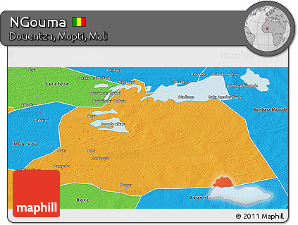 Political 3D Map of NGouma