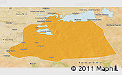 Political 3D Map of NGouma, satellite outside