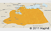Political 3D Map of NGouma, shaded relief outside