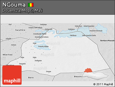 Silver Style 3D Map of NGouma
