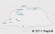 Silver Style 3D Map of NGouma, single color outside