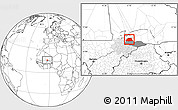 Blank Location Map of NGouma, highlighted parent region, highlighted grandparent region
