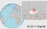 Gray Location Map of NGouma, highlighted grandparent region