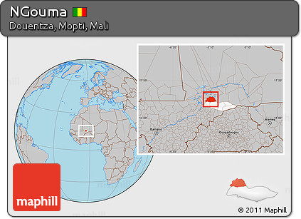 Gray Location Map of NGouma, highlighted parent region