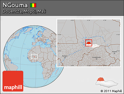 Gray Location Map of NGouma, highlighted parent region