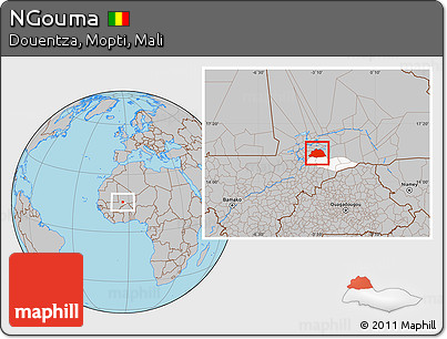 Gray Location Map of NGouma, highlighted parent region