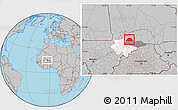 Gray Location Map of NGouma, highlighted parent region, highlighted grandparent region