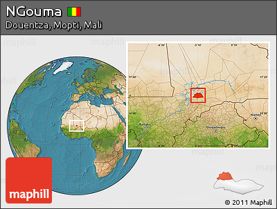 Satellite Location Map of NGouma