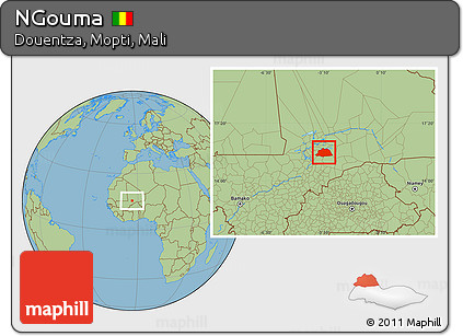 Savanna Style Location Map of NGouma