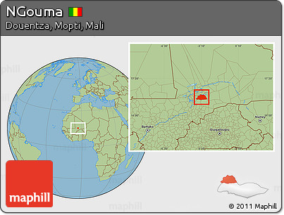 Savanna Style Location Map of NGouma