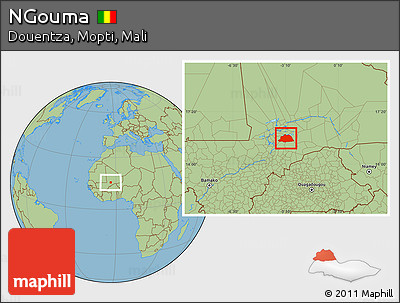 Savanna Style Location Map of NGouma