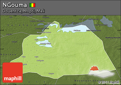 Physical Map of NGouma, darken
