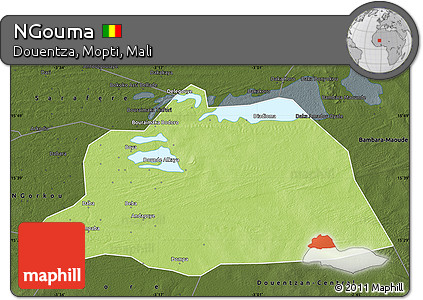Physical Map of NGouma, darken