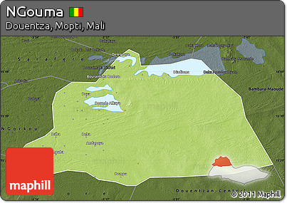 Physical Map of NGouma, darken