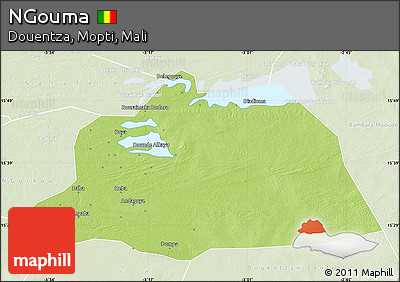 Physical Map of NGouma, lighten