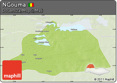 Physical Map of NGouma, lighten