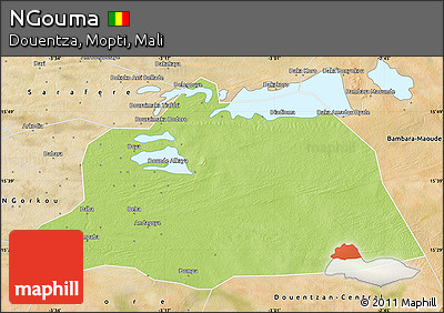 Physical Map of NGouma, satellite outside