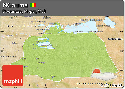 Physical Map of NGouma, satellite outside