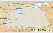 Shaded Relief Map of NGouma, satellite outside