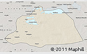 Shaded Relief Map of NGouma, semi-desaturated
