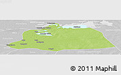 Physical Panoramic Map of NGouma, lighten, desaturated