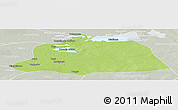 Physical Panoramic Map of NGouma, lighten, semi-desaturated