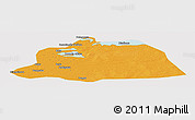 Political Panoramic Map of NGouma, cropped outside