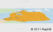 Political Panoramic Map of NGouma, lighten