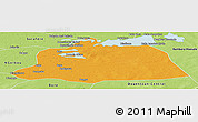 Political Panoramic Map of NGouma, physical outside