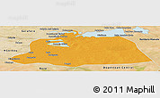 Political Panoramic Map of NGouma, satellite outside