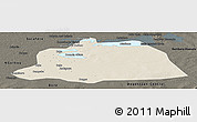 Shaded Relief Panoramic Map of NGouma, darken
