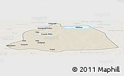 Shaded Relief Panoramic Map of NGouma, lighten