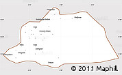 Classic Style Simple Map of NGouma, cropped outside