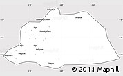 Silver Style Simple Map of NGouma, cropped outside