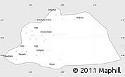 Silver Style Simple Map of NGouma, single color outside