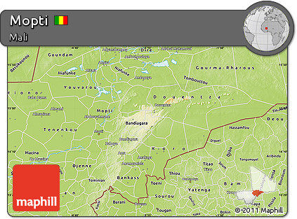 Physical Map of Mopti